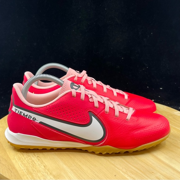 Nike Tiempo Legend 9 Academy TF Turf Siren Red White Black DA1191-618 Mens Sizes - Picture 6 of 9